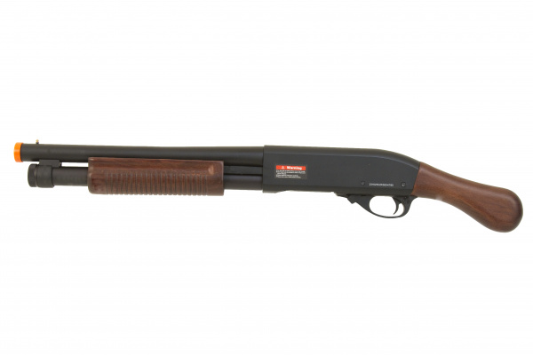 JAG Arms Scattergun Sawed Off Gas Airsoft Shotgun ( Black / Wood )