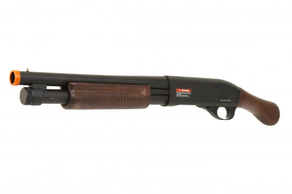JAG Arms Scattergun Sawed Off Gas Airsoft Shotgun ( Black / Wood )