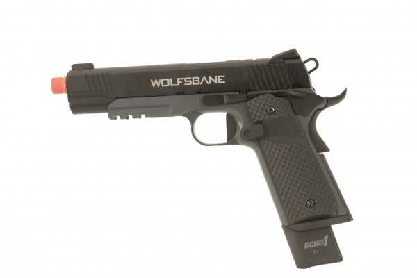 Echo 1 1911 Gas Blowback Wolfsbane Airsoft Pistol (Black)