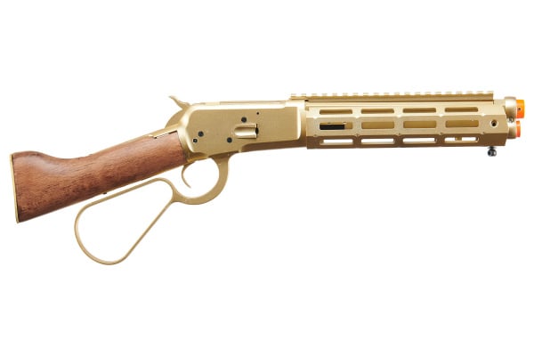 Atlas Custom Works M1873 "Mares Leg" Lever Action Airsoft Green Gas Rifle w/ M-LOK Rail (Gold)