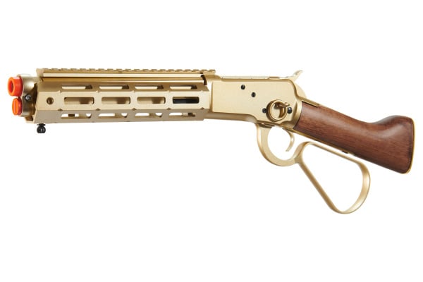 Atlas Custom Works M1873 "Mares Leg" Lever Action Airsoft Green Gas Rifle w/ M-LOK Rail (Gold)