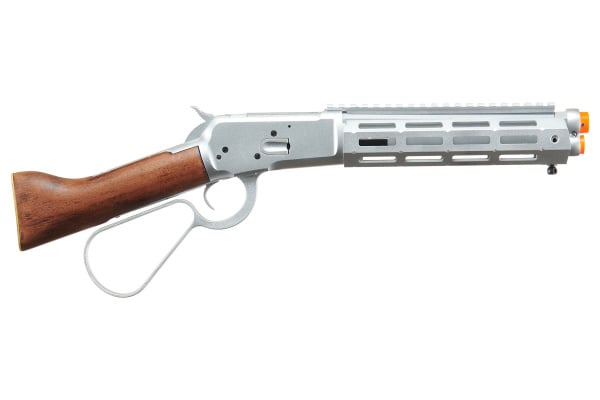 ACW M1873 "Mares Leg" Lever Action Airsoft Green Gas Rifle w/ M-LOK Rail (Silver)