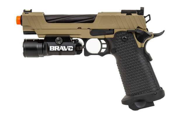 JAG Arms 5.1 GMX 1T Gas Blow Back Airsoft Pistol Flashlight Package ( Tan)