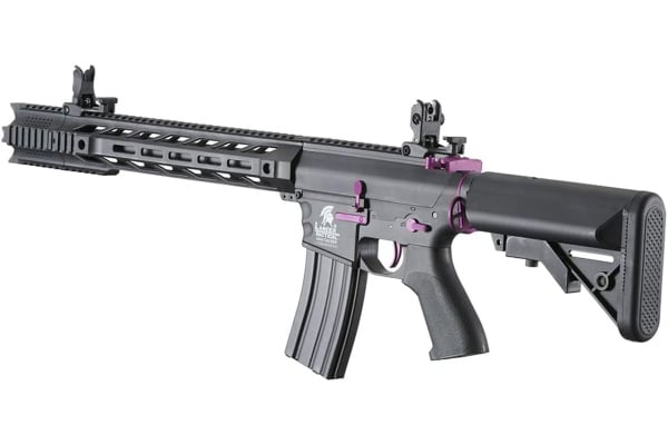 Lancer Tactical LT25 Gen 2 Interceptor SPR M4 AEG Airsoft Rifle (Black & Purple)