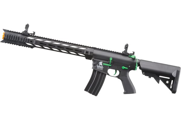 Lancer Tactical LT25 Gen 2 Interceptor SPR M4 AEG Airsoft Rifle (Black & Green)