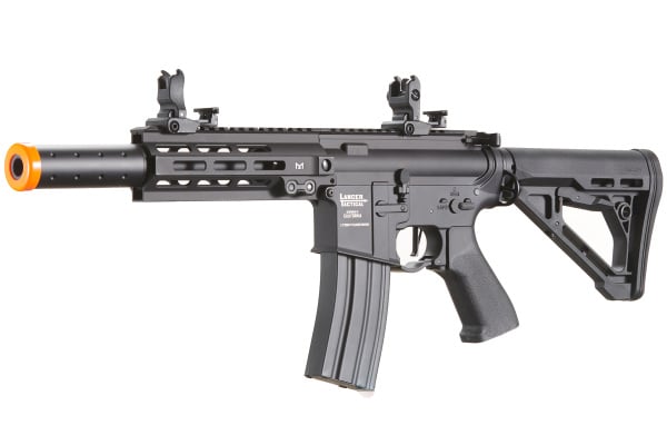 Lancer Tactical Blazer 7" M-LOK Proline Series M4 Airsoft Rifle w/ Delta Stock & Mock Suppressor (Black)