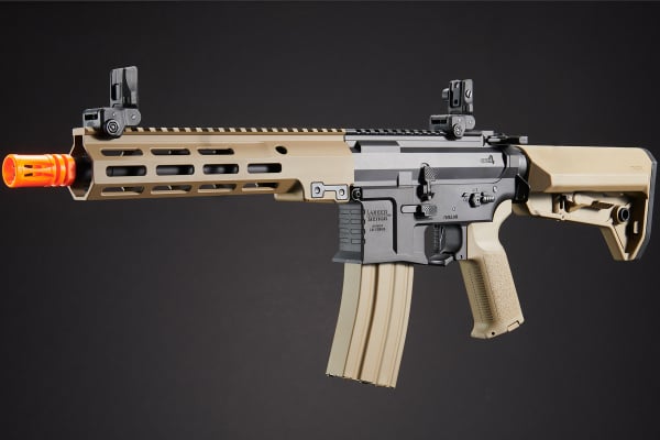 Lancer Tactical Gen 4 Stalker 10" Full Metal M4 AEG Airsoft Rifle (Black & Tan)