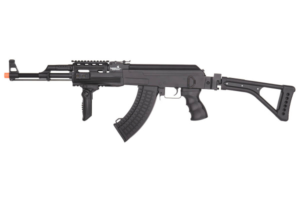 Lancer Tactical LT-728U Tactical AK Carbine AEG Airsoft Rifle w/ Folding Stock ( Black / No Battery & Charger )