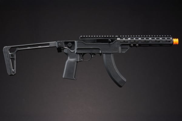 SEAL Airsoft KC02 Short Barrel Folding Stock Gas Blowback Rifle w/ Mock Suppressor