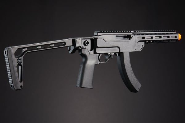 SEAL Airsoft KC02 Short Barrel Folding Stock Gas Blowback Rifle w/ Mock Suppressor