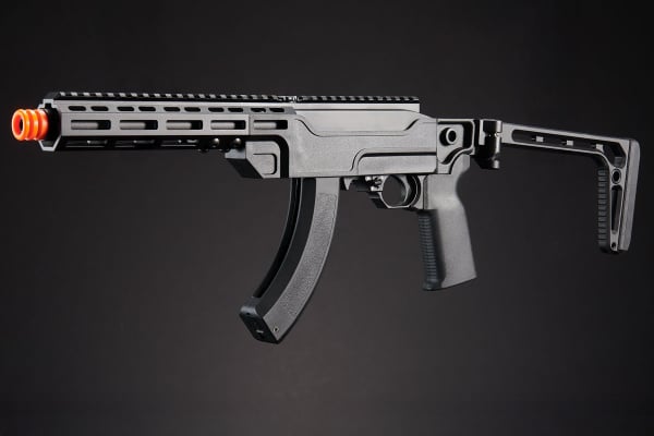 SEAL Airsoft KC02 Short Barrel Folding Stock Gas Blowback Rifle w/ Mock Suppressor