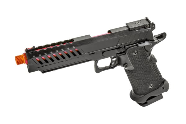 Lancer Tactical Knightshade Hi-Capa Gas Blowback Airsoft Pistol (Black / Red)
