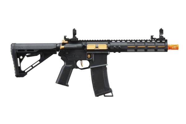 Lancer Tactical Gen 3 Archon 9" M-LOK M4 Airsoft Rifle w/ Delta Stock (Black & Gold)