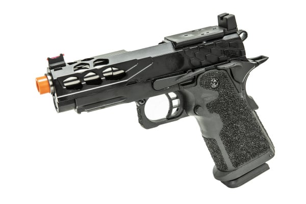 Lancer Tactical Stryk Hi-Capa 4.3 Gas Blowback Airsoft Pistol w/ Red Dot Mount (Black)