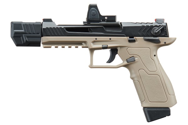 Lancer Tactical LTX Competition GBB Airsoft Pistol Field Ready Combo V2 (FDE & Black)