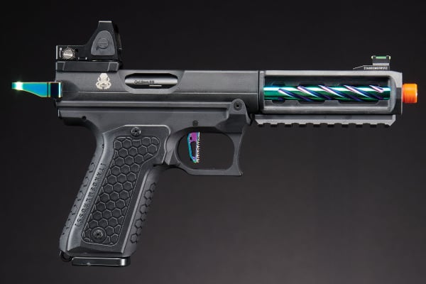 Tandemkross Cthulu GBB Airsoft Pistol w/ Red Dot Sight (Titanium)