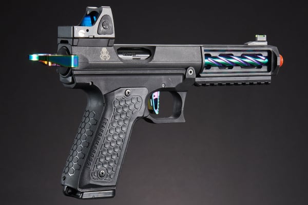 Tandemkross Cthulu GBB Airsoft Pistol w/ Red Dot Sight (Titanium)