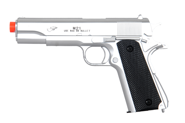 UK Arms M21S 1911 Spring Airsoft Pistol ( Silver )