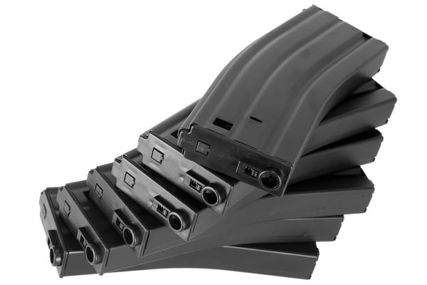 ICS M4 / M16 45 rd. AEG Standard Capacity Magazine - 6 Pack (Blk)