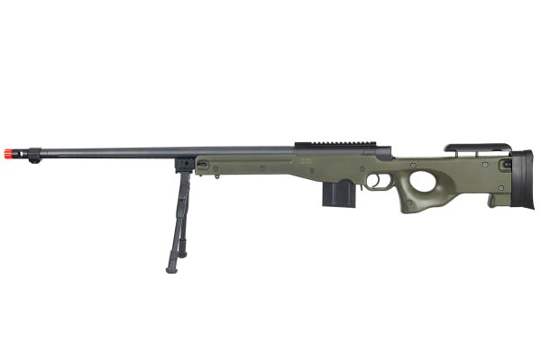 WELL MB4402GBIP Bolt Action Airsoft Rifle With Fluted Barrel And Bipod ( OD Green )