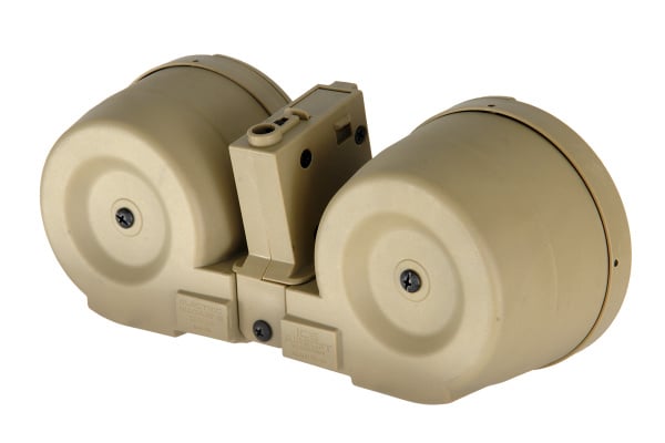 ICS M4 3150 rd. AEG High Capacity Electric C-Magazine ( Tan )