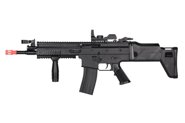 UK Arms MK16 Spring Airsoft Rifle W/ Red Dot Sight & Foregrip ( Black )