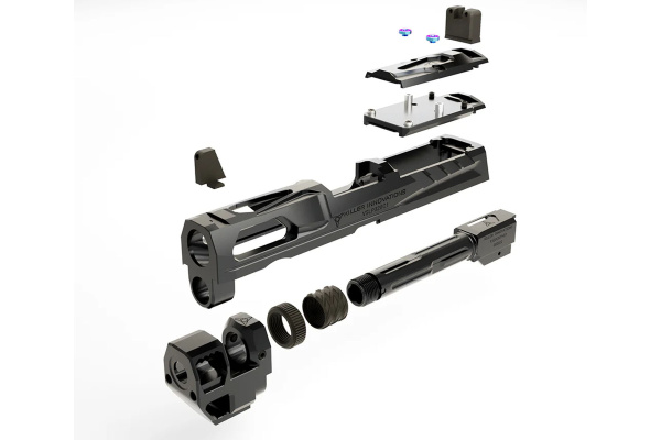 PTS Killer Innovations Velocity V1 Slide & Barrel Kit for P320/M18/X-Carry GBB Airsoft Pistols (Gray)