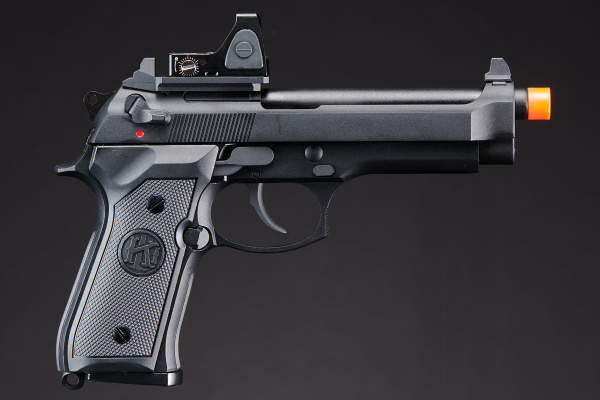 KLI KL92 OR Dual Power CO2 GBB Airsoft Pistol Red Dot Combo