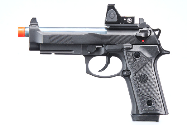 KLI KL92 Elite OR Dual Power CO2 GBB Airsoft Pistol Red Dot Combo