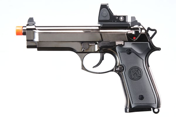 KLI KL92 Fusion OR Dual Power CO2 GBB Airsoft Pistol Red Dot Combo (Gun Metal)