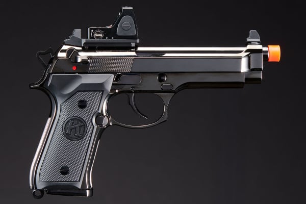 KLI KL92 Fusion OR Dual Power CO2 GBB Airsoft Pistol Red Dot Combo (Gun Metal)