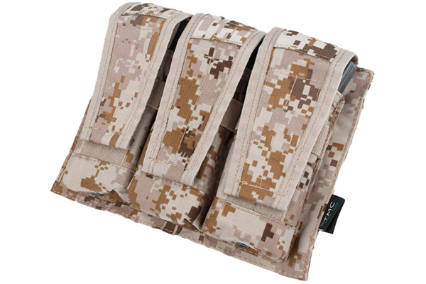 TMC Advanced War Fighter Triple M4 Magazine Pouch ( Desert Digital )