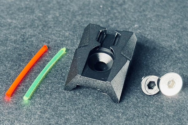 Dr. Black Aluminum Hi-Capa 4.3 Fiber Optic Rear Sight (Black)