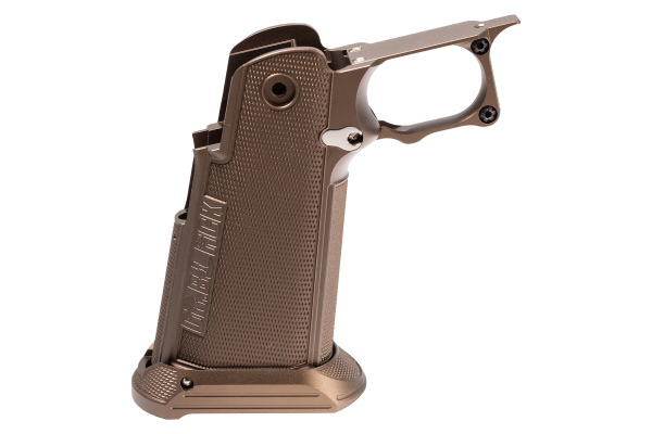 Dr. Black CNC Aluminum Type B Grip for Tokyo Marui Hi-Capa GBB Airsoft Pistols (Tan)
