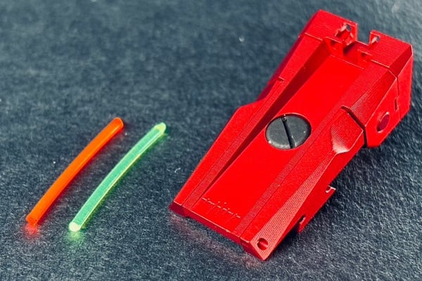 Dr. Black Aluminum Hi-Capa 5.1 Fiber Optic Rear Sight (Red)