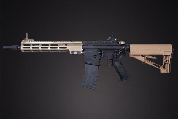 Tokyo Marui URGI MK16 MWS 11.5" SOPMOD Block 3 GBB Airsoft Rifle (Tan/Black)