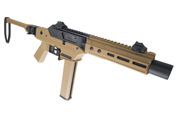 Vorsk VMP 2SD GBB Airsoft Rifle w/ Integrated Suppressor & Folding Stock (Tan)