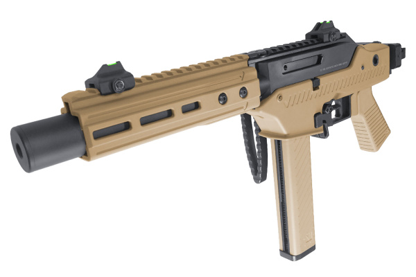 Vorsk VMP 2SD GBB Airsoft Rifle w/ Integrated Suppressor & Folding Stock (Tan)
