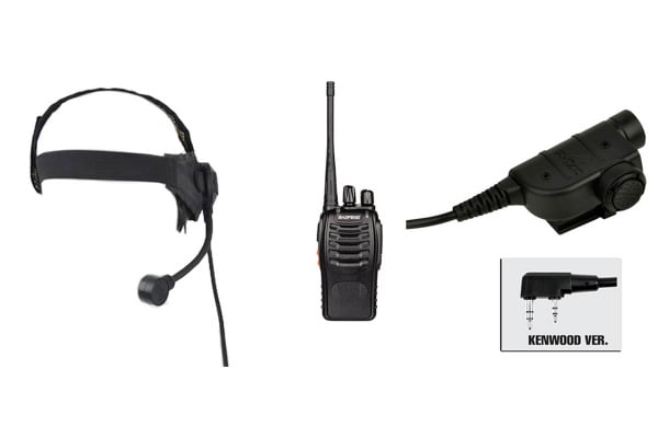 Baofeng BF-888S Radio, ZSELEX TASC1 Headset, & Z125KEN PTT Set ( Black / OD Green )