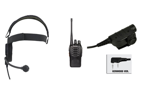 Baofeng BF-888S Radio, Bowman EVO III Headset, & Z125KEN PTT Set ( Black )