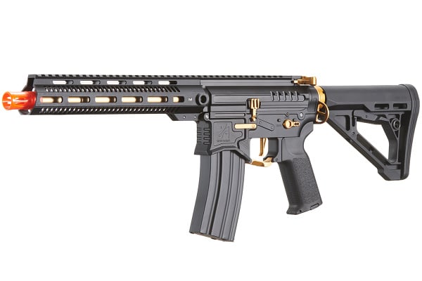 Zion Arms Full Metal R15 AEG Airsoft Rifle W/ ETU (Black & Gold)