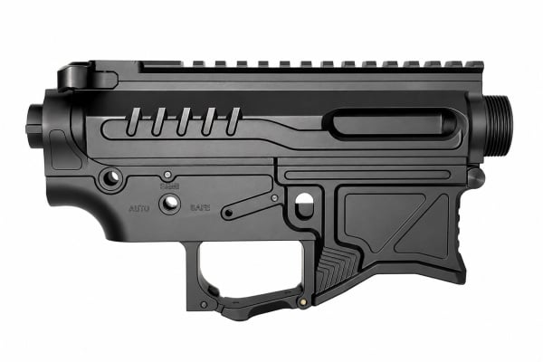 Zion Arms R15 Full Metal Receiver Set for M4 AEG Airsoft Rifles (Black)