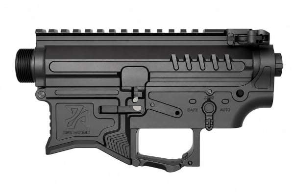 Zion Arms R15 Full Metal Receiver Set for M4 AEG Airsoft Rifles (Black)