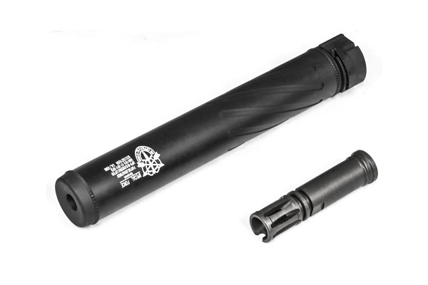 5KU SOCOM762SS 9.75" QD Airsoft Mock Suppressor w/ CCW Flash Hider ( Black / Type B )