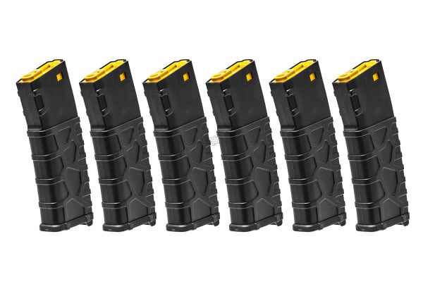 Classic Army M4 VMS 330 rds High Capacity AEG Magazine Box Set (Black / Yellow )