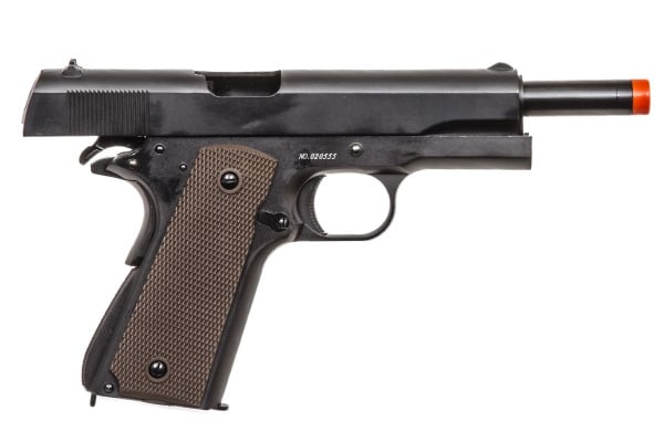 Double Bell M1911 GBB Type 1 Low Velocity Airsoft Pistol ( Black / Brown )