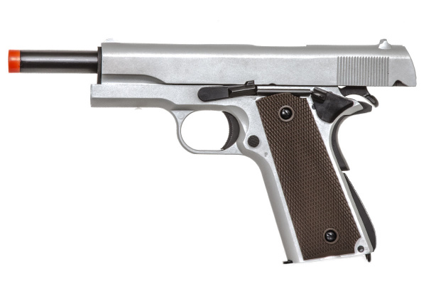 Double Bell Type 1 M1911 GBB Airsoft Pistol - Low Velocity ( Silver )