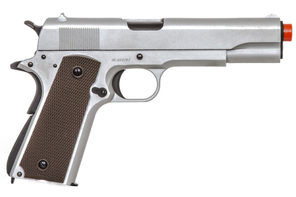 Double Bell Type 1 M1911 GBB Airsoft Pistol - Low Velocity ( Silver )