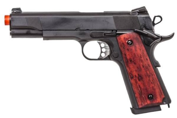 Double Bell M1911 MEU GBB Airsoft Pistol ( Black / Wood )