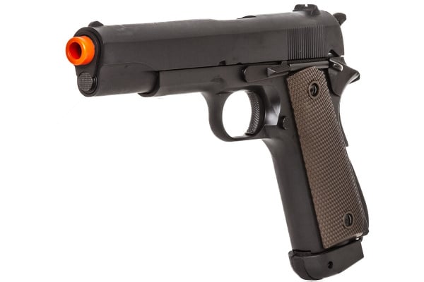 Double Bell M1911 Type 1 High Velocity CO2 Blowback Airsoft Pistol ( Black / Brown )